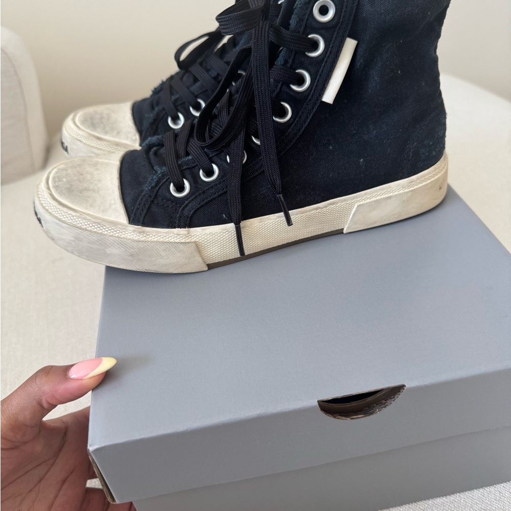 Balenciaga High Top Paris Sneakers - Picture 4 of 11